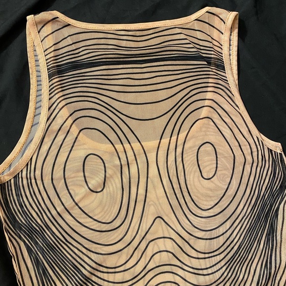 Sheer abstract Mini Dress - Picture 4 of 6